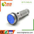 Factory Bulk Sale 4*AAA Battery Operated Handheld Best 395-400nm Scorpion Aluminum led uv Torch Flashlight